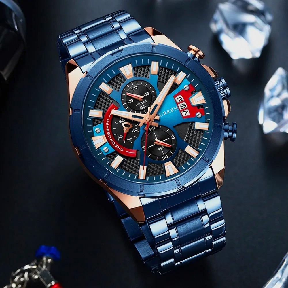 RELOJ CURREN METÁLICO CRONOGRAF 8401 ⌚