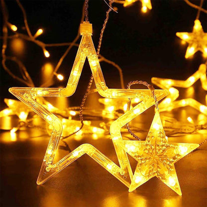 CASCADA LUCES LED ESTRELLAS, 3 y 6 METROS POR 1 METRO 🎄✨
