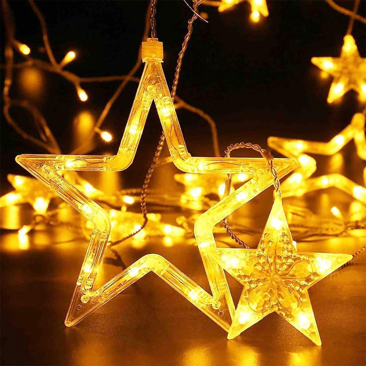 CASCADA LUCES LED ESTRELLAS, 3 y 6 METROS POR 1 METRO 🎄✨