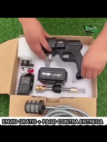 HIDROLAVADORA INALAMBRICA DE ALTA PRESION + 2 BATERIAS – Carrito Express Colombia