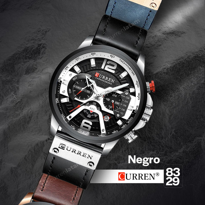 RELOJ CURREN 8329 CRONOGRAFO MANILLA EN CUERO⌚