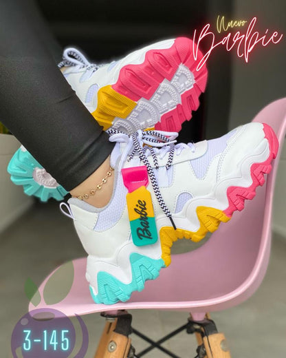 TENIS BARBIE TRACTOR COLORES FASHIONISTAS👟
