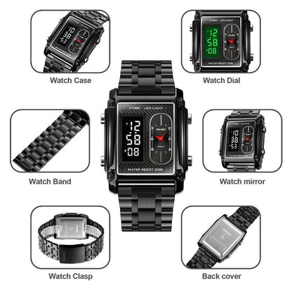 RELOJ SKMEI 1868 DUAL TIME - NEGRO